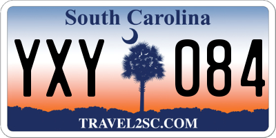 SC license plate YXY084