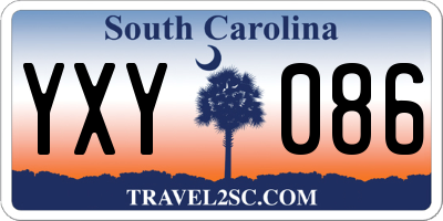 SC license plate YXY086