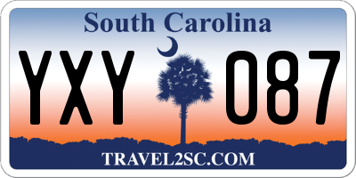 SC license plate YXY087