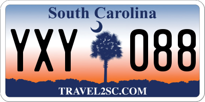 SC license plate YXY088