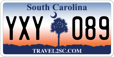 SC license plate YXY089