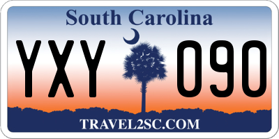 SC license plate YXY090