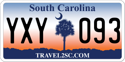 SC license plate YXY093