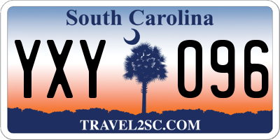 SC license plate YXY096