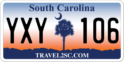 SC license plate YXY106