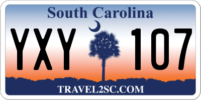 SC license plate YXY107