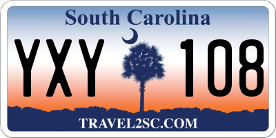 SC license plate YXY108