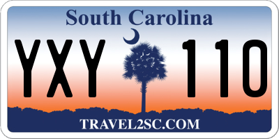 SC license plate YXY110