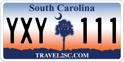 SC license plate YXY111