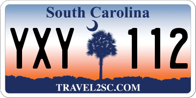 SC license plate YXY112