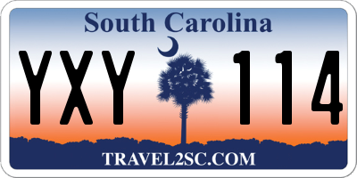 SC license plate YXY114