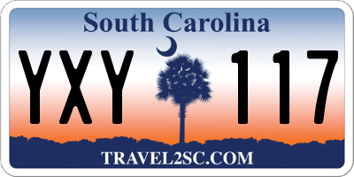 SC license plate YXY117