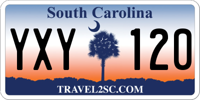 SC license plate YXY120