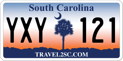 SC license plate YXY121