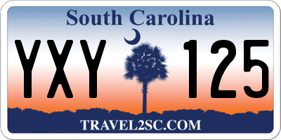 SC license plate YXY125