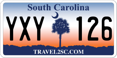 SC license plate YXY126