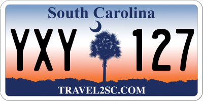 SC license plate YXY127