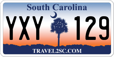 SC license plate YXY129