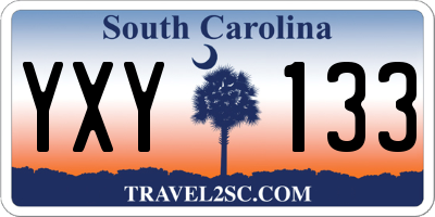 SC license plate YXY133