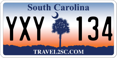 SC license plate YXY134