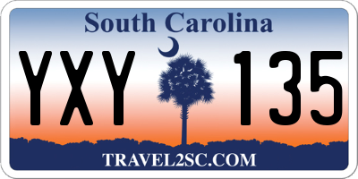 SC license plate YXY135