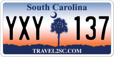 SC license plate YXY137