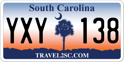 SC license plate YXY138