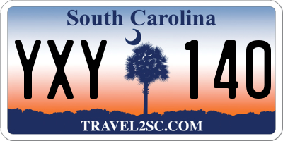 SC license plate YXY140
