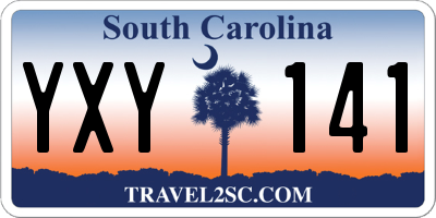 SC license plate YXY141