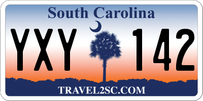 SC license plate YXY142