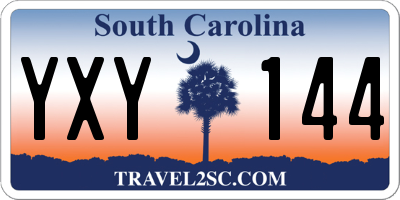 SC license plate YXY144