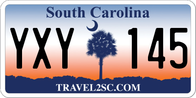 SC license plate YXY145