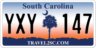 SC license plate YXY147