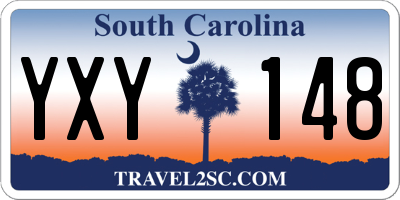 SC license plate YXY148