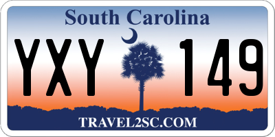 SC license plate YXY149