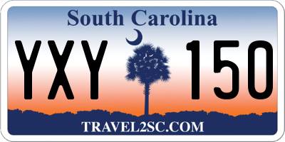 SC license plate YXY150