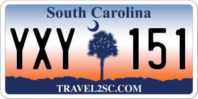 SC license plate YXY151