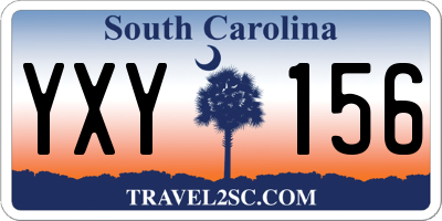 SC license plate YXY156
