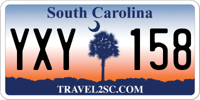 SC license plate YXY158