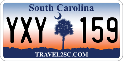 SC license plate YXY159