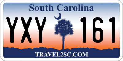 SC license plate YXY161