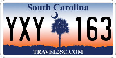 SC license plate YXY163
