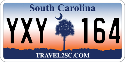 SC license plate YXY164