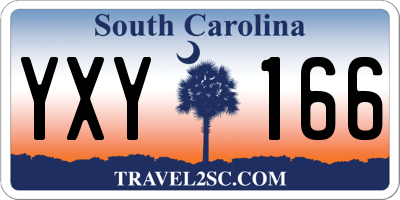 SC license plate YXY166