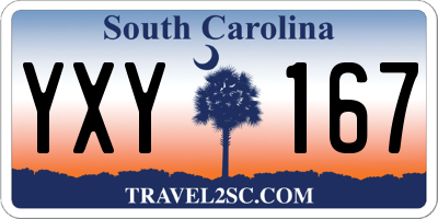SC license plate YXY167