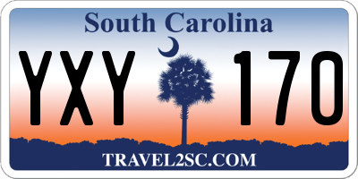 SC license plate YXY170