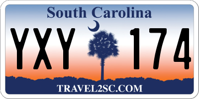 SC license plate YXY174
