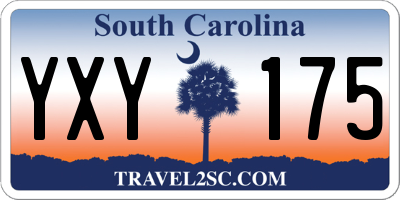 SC license plate YXY175