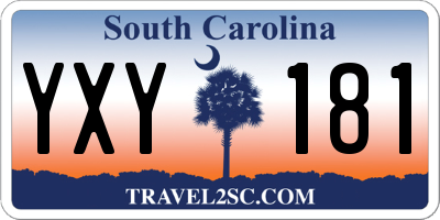SC license plate YXY181
