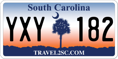 SC license plate YXY182